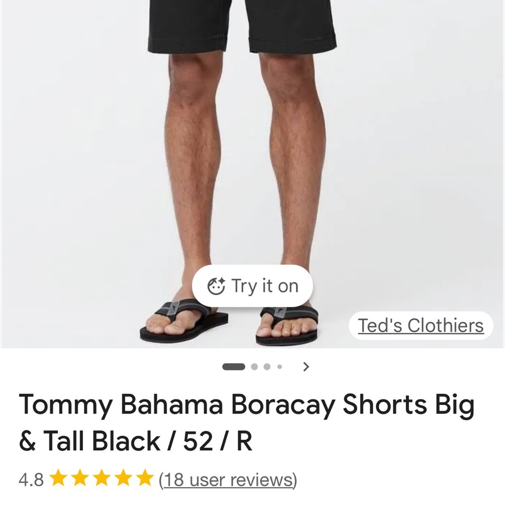 Tommy Bahama Black Flat Front Shorts